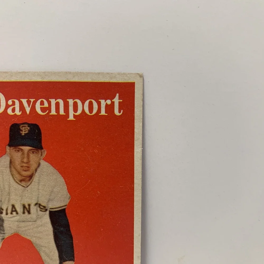 JIM DAVENPORT ROOKIE CARD, San Francisco Giants, #413, 1958 Topps Baseball